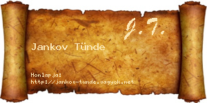 Jankov Tünde névjegykártya